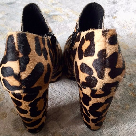 Topshop Sian Leopard Print Boots 7.5 - Picture 2 of 6